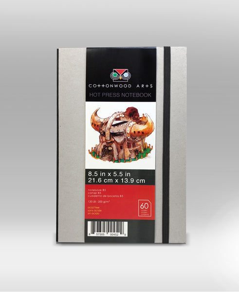 B5 Hot Press Notebook Portrait (8.25x5.25)